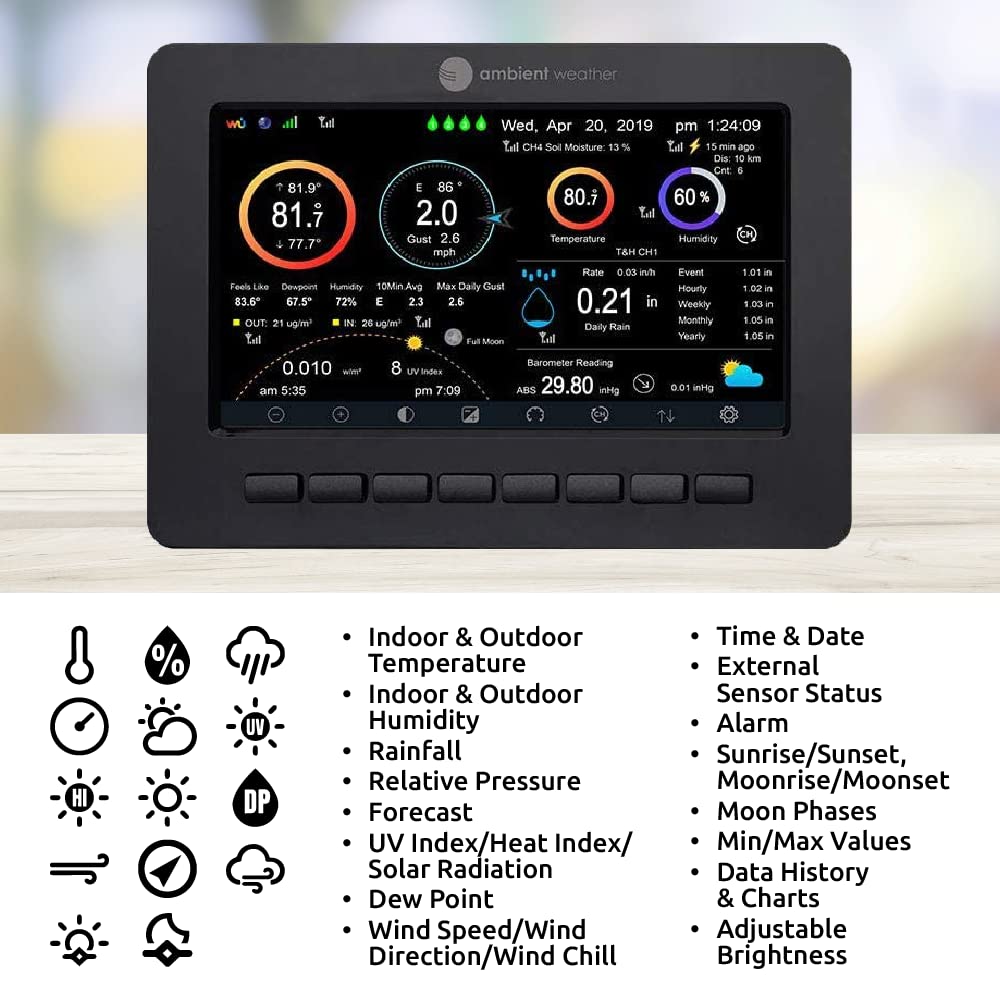 Ambient Weather WS-4000 Solar Powered UltraSonic Wi-Fi Weather Station