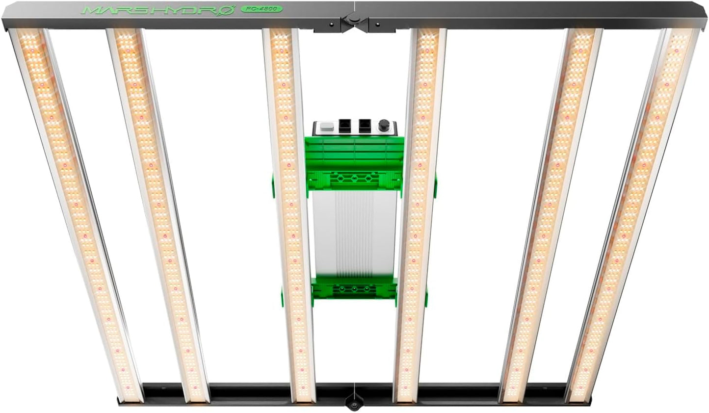 MARS HYDRO FC4800 Samsung LM301H EVO Bar LED Grow Light 4x4, 1296 Diodes, with Smart Controller, 480W Full-Spectrum Foldable Dimmable Daisy Chain Commercial Growing Lights for Indoor Plants