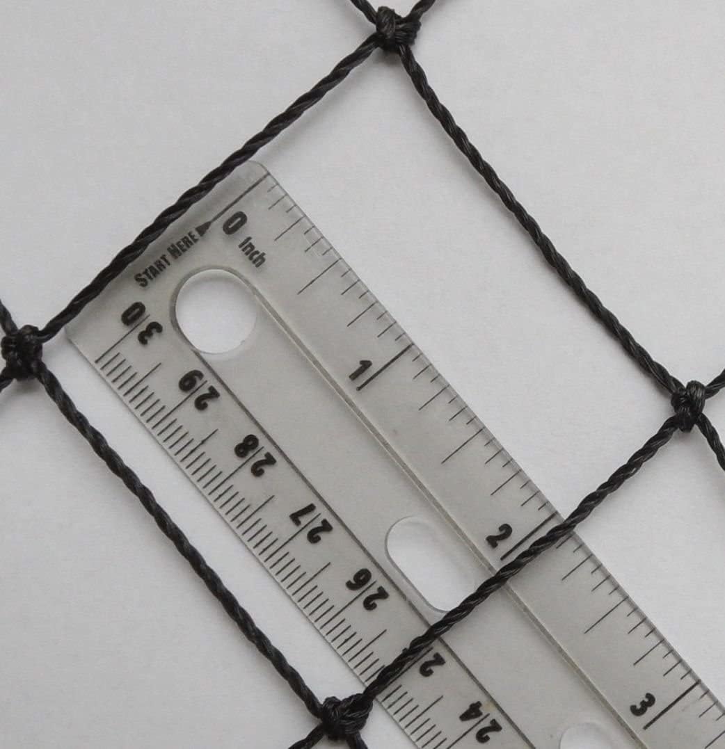 Poultry Netting 1" or 2" Mesh Heavy Knotted Nets Aviary Gamefowl Quail Chicken Bird Block Net Long Lasting Break/Burst 85/245 lb Polyethylene 8-10 Year Lifespan (25' X 150', 2)