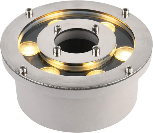 Fountain Light LED Underwater Pond Lights Warm White DC12V IP68 Waterproof Submersible Light for Garden Fountain Pond