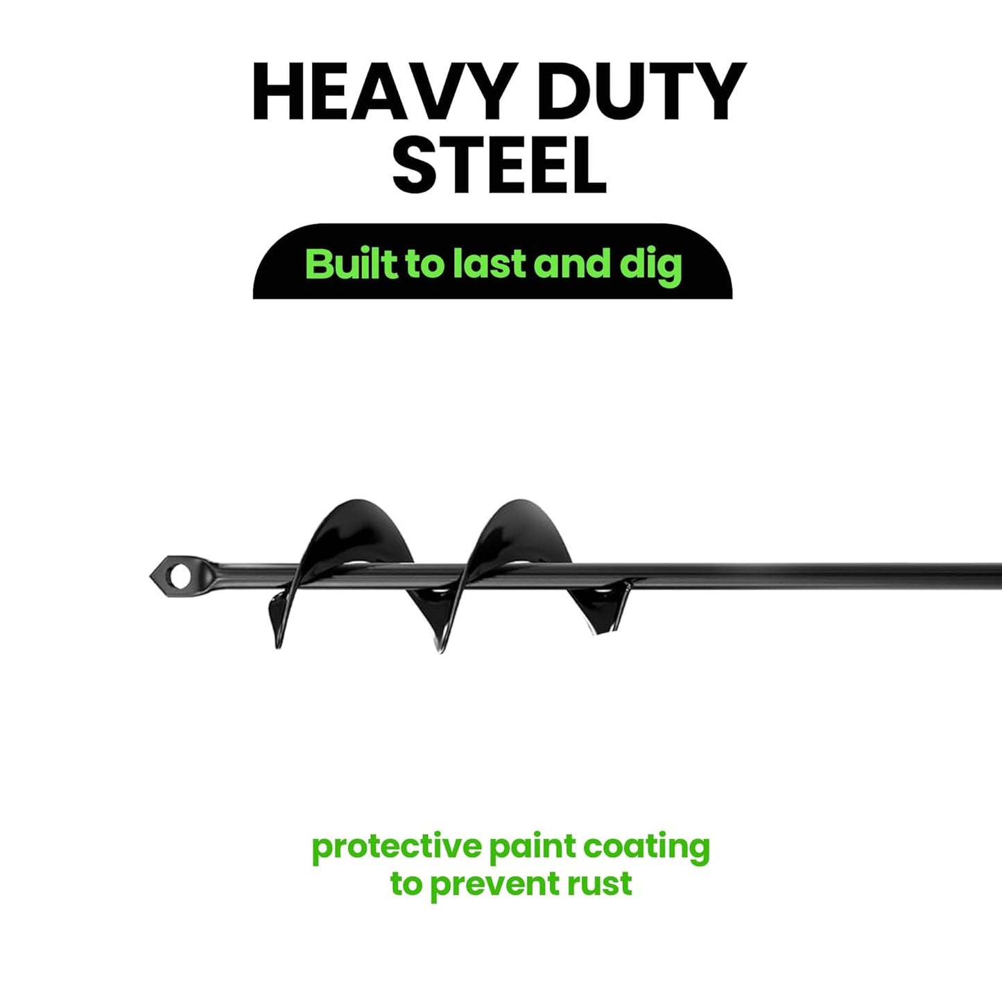 K-Brands Auger Drill Bit for Planting – 1.6 x 9 Inch - Spiral Hole Planter for Bulbs, Bedding Plants, and Umbrella Holes - 3/8 Inch Hex Drive