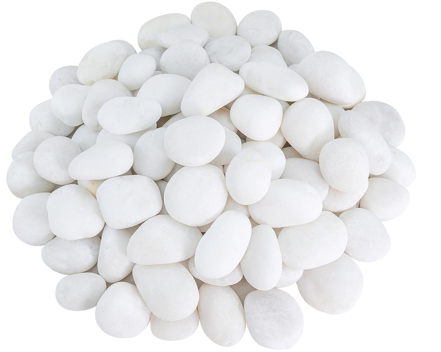 River Rocks for Landscaping, 40lbs Aquarium Rocks, 2-3 Inch White Pebbles for Indoor Plants, Natural Stones for Garden Paving Plant Rocks Crafting Walkways