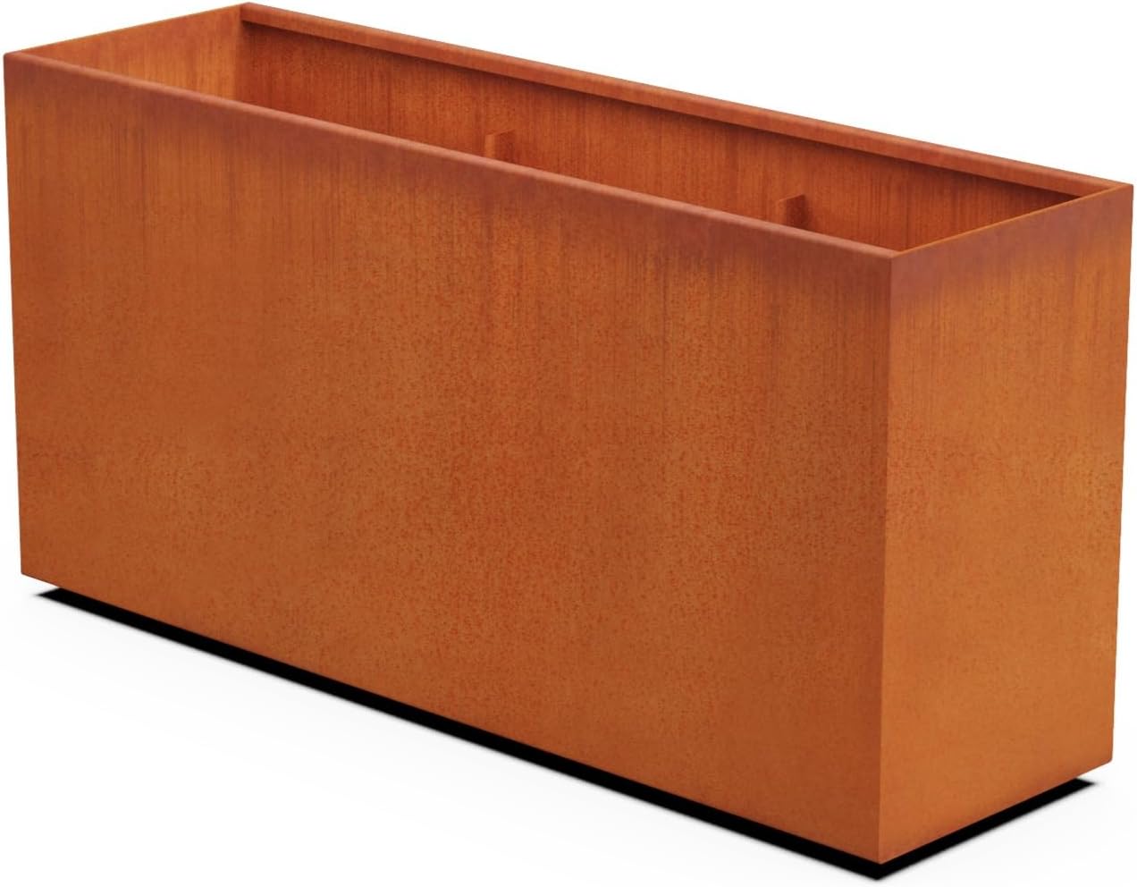 Large Rectangular Planters for Outdoor Plants 60x18x30 | Extra Large Corten Steel Planter Box for Patios & Gardens | Heavy Duty Metal Planter Rectangle, Fully Assembled