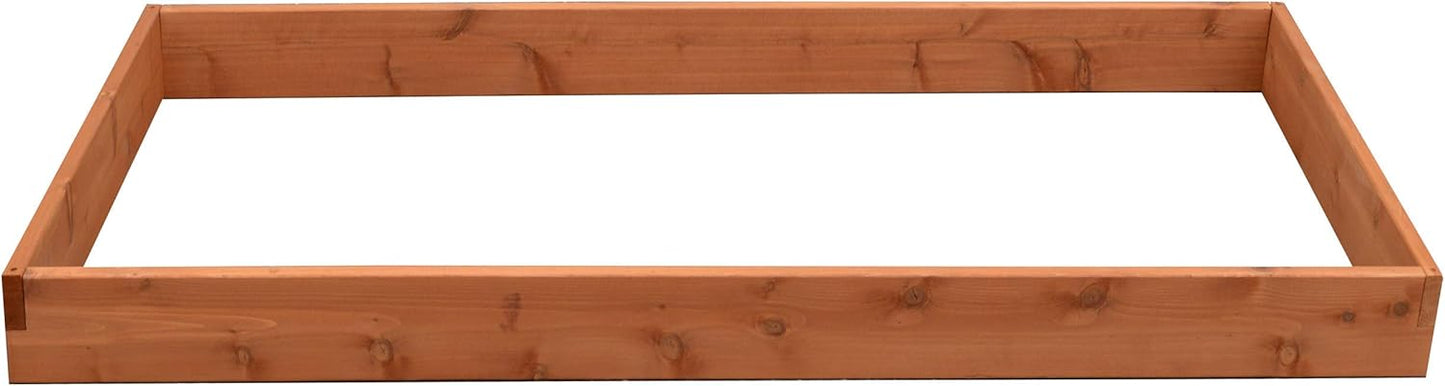 Red Cedar Wood Raised Vegetable Garden Bed - Amish Made in USA (5.5" Raised Bed, Cedar Stain)