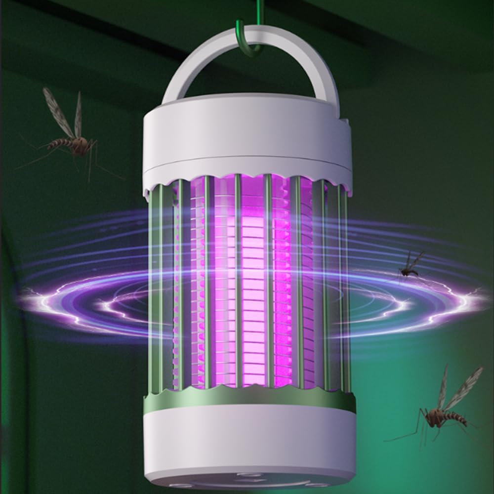 Bug Zapper Out Mosquito Zapper Rechargeable Indoor - Portable Electric Mosquitoes and Flying Insect Trap Light | High Powered Wireless Killer Lamp | Must Haves for Kitchen, Camping, Room, Home