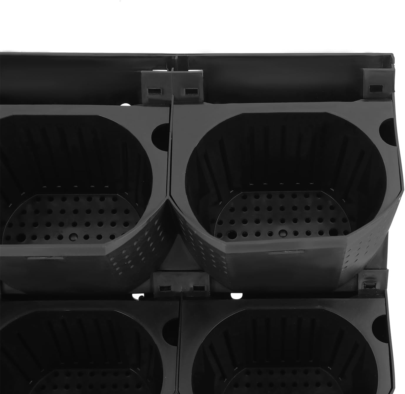 Vertical Wall Planter, Stackable Wall-Mounted Planter Indoor Outdoor w/36 Plastic Pots Living Wall Garden w/36 Non-Woven Fabrics Vegetable Hanging Pocket Holder Flowerpot (Black)