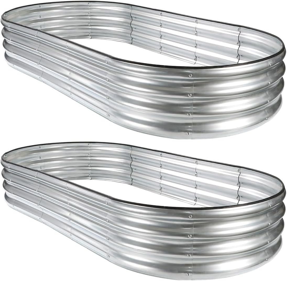 Raised Garden Bed, Raised Beds for Gardening Outdoor for Vegetables and Flowers Ground Planter Box, Galvanized Metal Planter Grow Garden Box,6x3x1ft