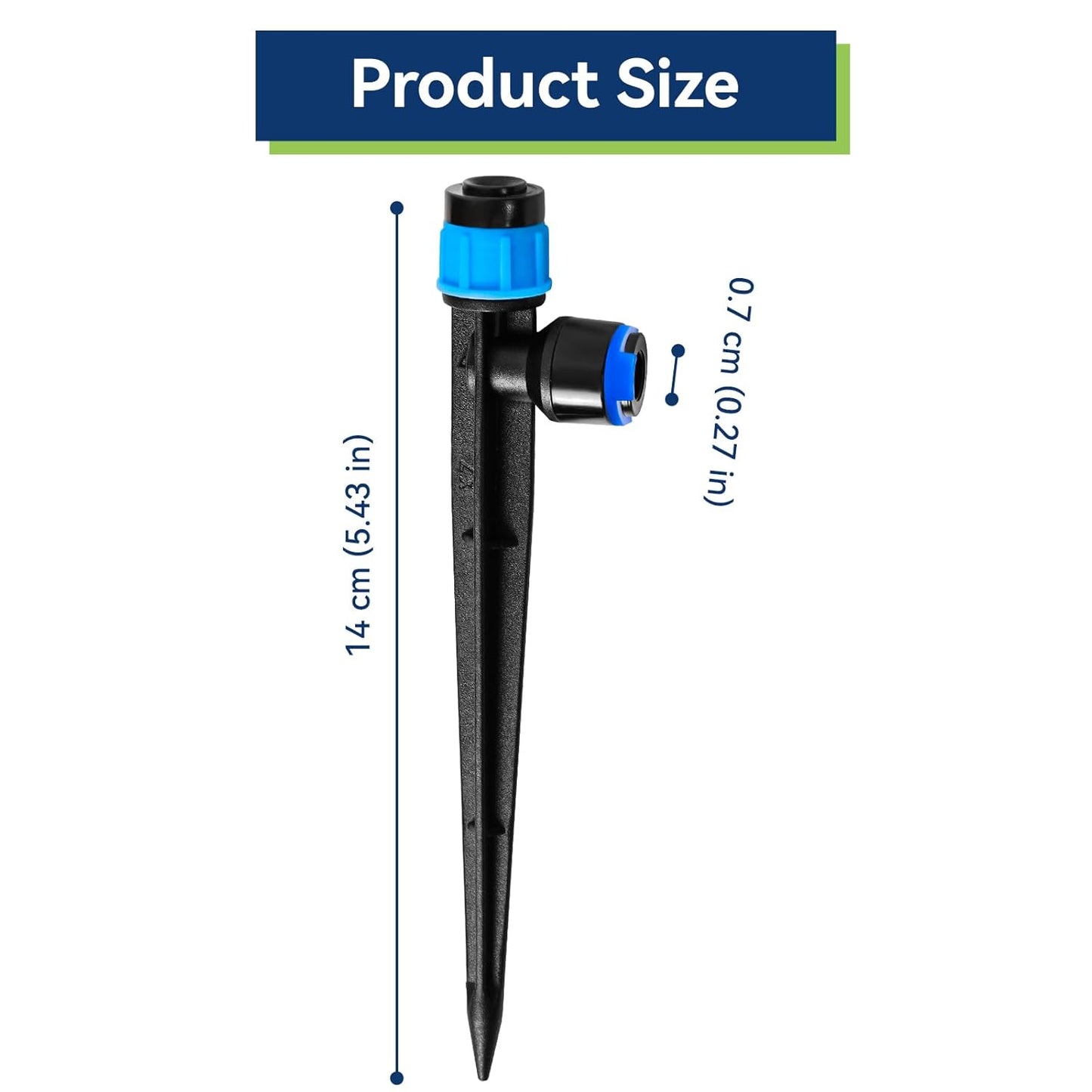 20PCS 1/4 inch Tubing Drip Irrigation Emitters Sprayer,360 Degree Drip Emitter Sprayer with Stake, Irrigation Dripper Sprinklers for Drip Irrigation System