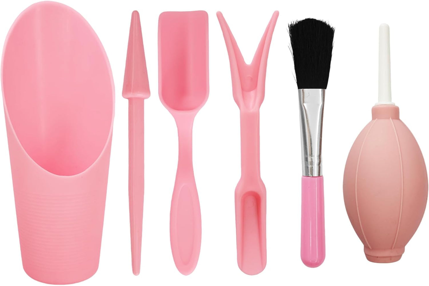 6Pcs Mini Succulent Tools Set, Garden Hand Tools Kit for Indoor Plant Care, Succulent Bonsai Miniature Garden Tool Set, Small Gardening Tools for Transplanting Digging Planting, Pink