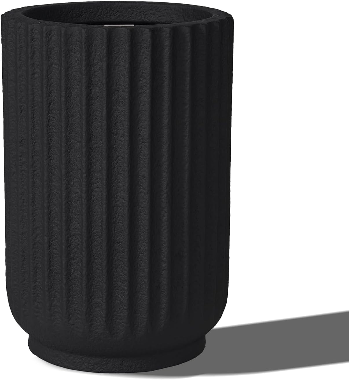 Classic Roman Column Style Planter | 20" Tall | Black & White Options | Ideal for Entrance & Living Room Corner | Durable Fiberglass Composite