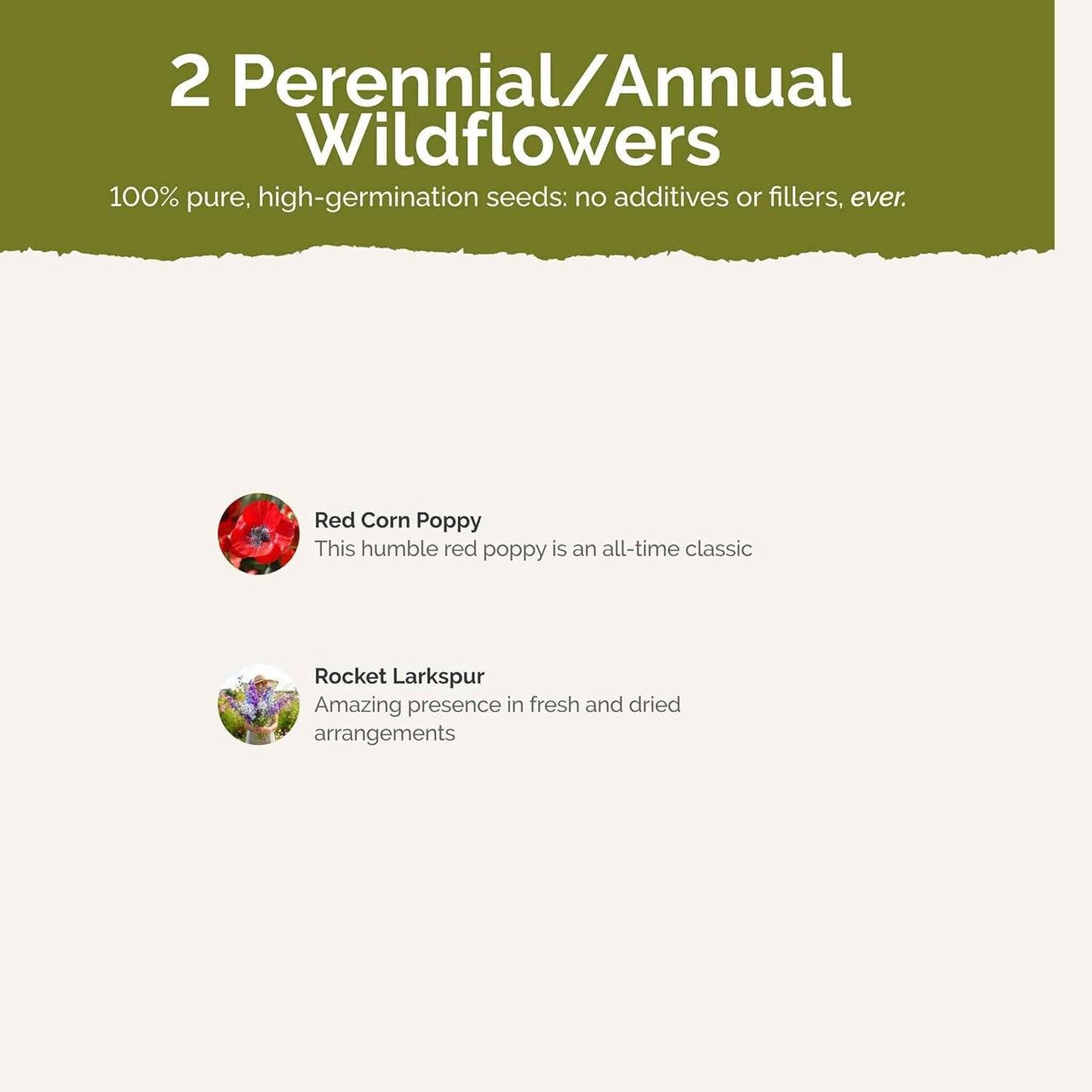 Eden Brothers Power Couple Flower Mixed Seeds for Planting, 5 lb, 2,400,000+ Seeds with Rocket Larkspur, Bupleurum | Attracts Pollinators, Plant in Spring or Fall, Zones 3, 4, 5, 6, 7, 8, 9, 10