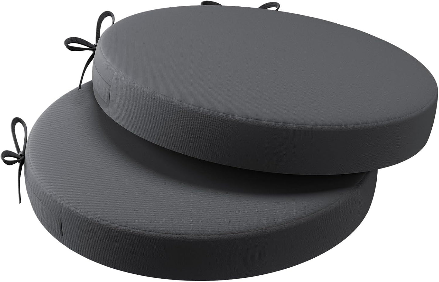 AAAAAcessories Outdoor Seat Cushions for Chairs, Waterproof, Fade-Resistant Patio Furniture Replacement Cushions, 15" x 15" x 2", Set of 2, Dark Gray