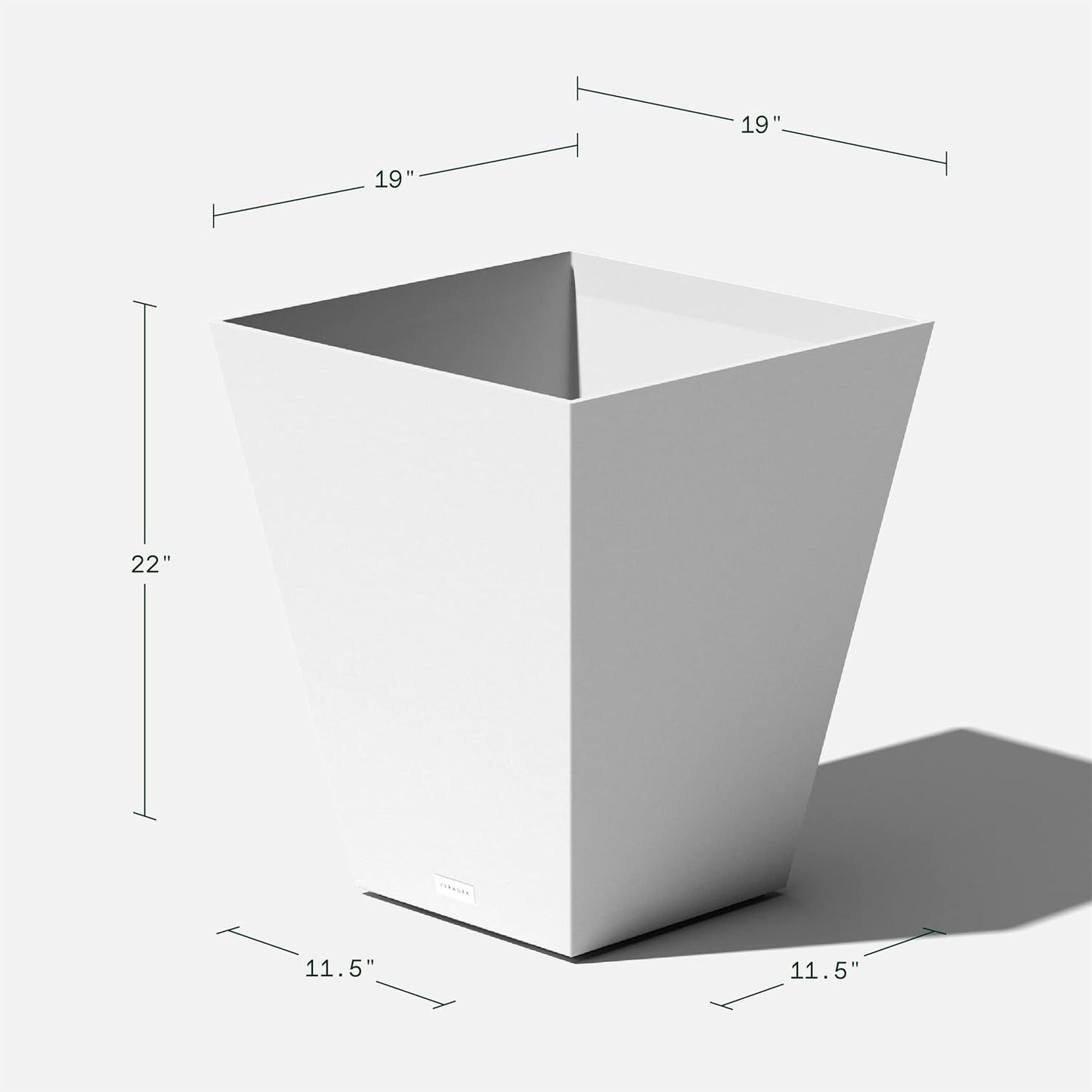 Veradek Pure Series Nobleton Plastic Planter - Large Pots for Indoor or Outdoor Porch/Patio | Durable All-Weather Use with Drainage Holes | Modern Planter Décor for Flowers, Shrubs, Trees