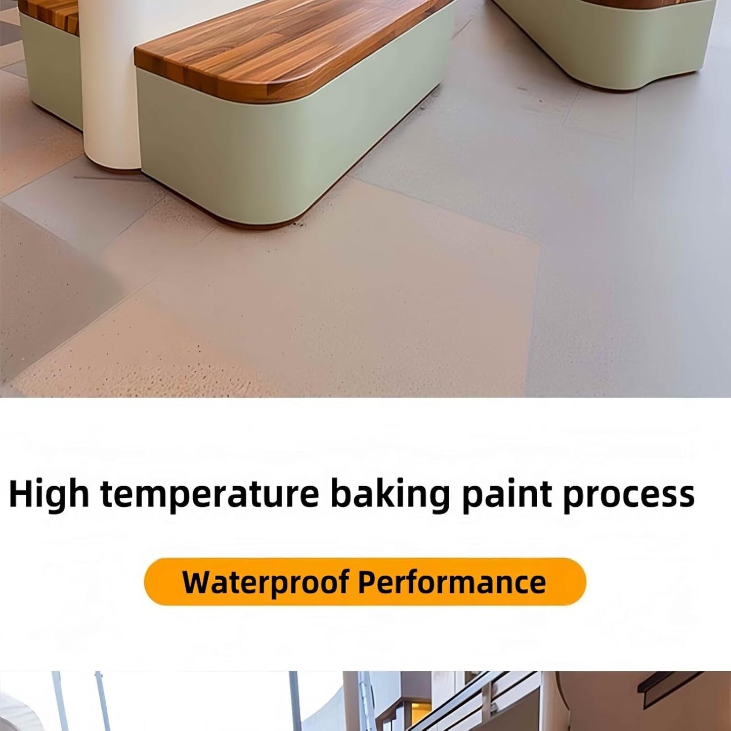 Outdoor Bench - Modern Outdoor Park Planter Bench Includes Luxurious and Simple Flower Box & Wooden Seating Area for Commercial Plaza,Food Court(62.99IN)