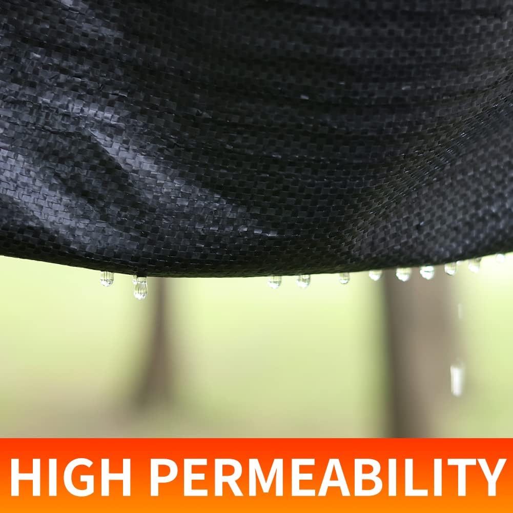 LIUJIAYI 2.4oz-4FTx300FT Weed Barrier Landscape Fabric - Durable Weed Block Gardening Ground Cover Mat, Woven Geotextile Fabric for Underlayment, Commercial Driveway Stabilization, Weed Control Cloth