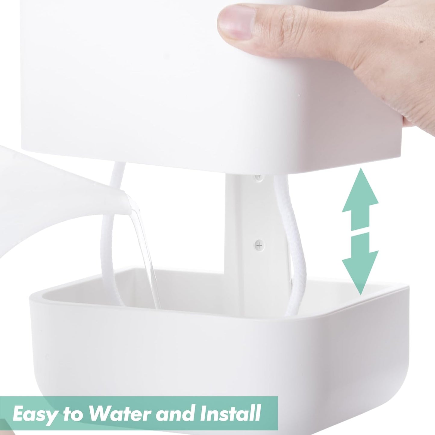 Phoenix Vine 6.5-Inch Wall Mounted Self-Watering Planter Pot for Indoor Houseplants and Herbs | Modern Hanging Planter for Window Sills, Bathroom Walls, Home & Office Décor, White, Set of 3, 01-WP-W-3