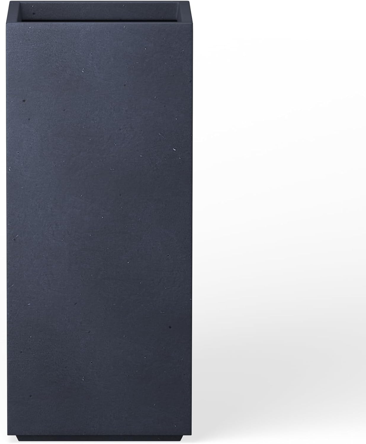 Kante 27.6" H Tall Rectangular Concrete Planter, Modern Square Diameter Plant Pot with Drainage Hole and Rubber Plug for Indoor Outdoor Home Patio Garden, Charcoal