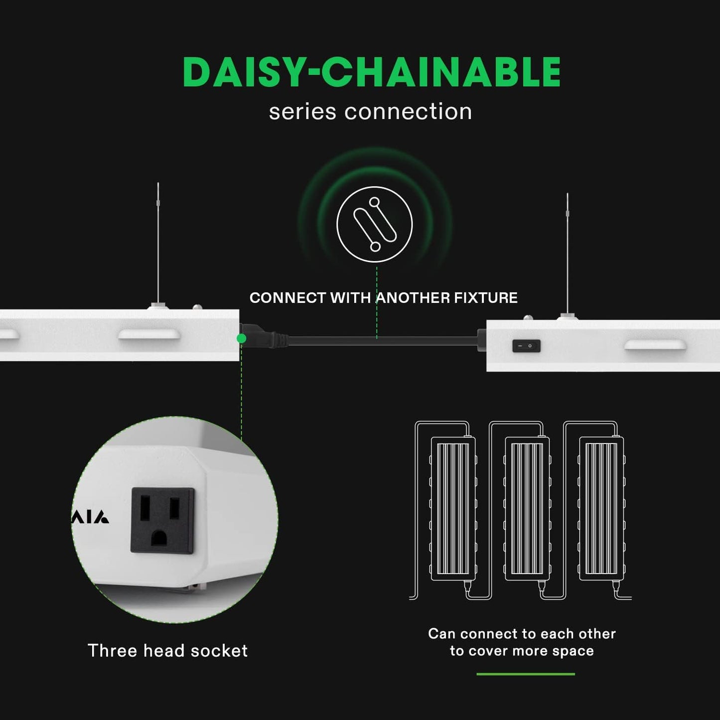 VIVOSUN T5 Grow Lights, 5000 Lumens per 4ft., 216W (4 X 54W), 6500K HO Fluorescent Tubes, with High-Output T5 Light Fixture Bulbs for Indoor Plants, 8ft Power Cord, 2 Hanging Cables, 2 On/Off Control