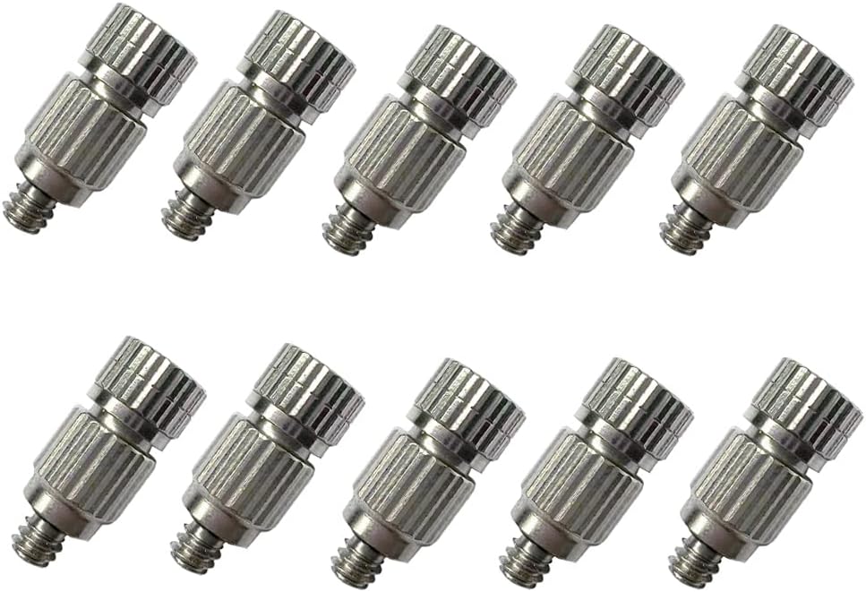 High Pressure All Stainless Steel Misting Nozzle W/filter for Outdoor Cooling Mist System, 0.3mm Orifice 10pcs