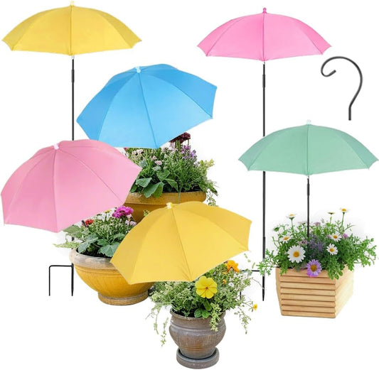 Plant Umbrellas for Outdoor Plants, Garden Umbrella Shade for Plants，Adjustable Height Provides shade cloth for Plants to Protect Their Flowers from Intense Sunlight and Rain(18.8 inches to 35.58 inches)