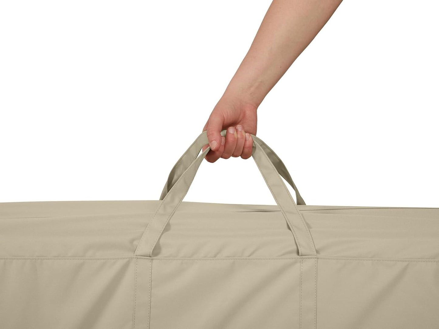 Covermates Cushion Storage Bag - Weather Resistant Polyester, Weather Resistant, Water Resistant Zipper, Cover Accessories, 48Wx 16D x 22H, Khaki