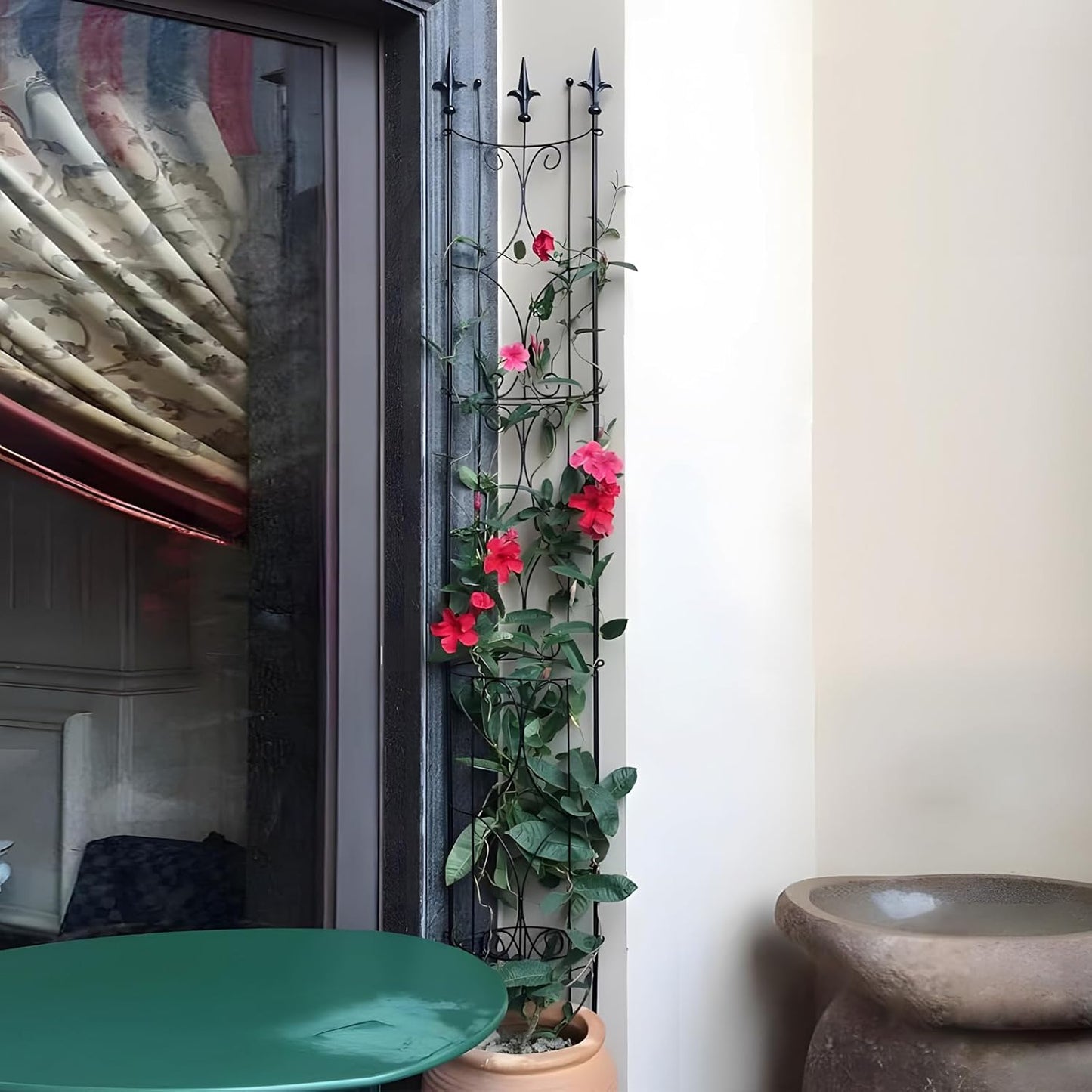 Garden Trellis 2 Pack 72'' H x 12'' W Metal Plant Trellis Indoor/Outdoor Metal Garden Trellis Plant Trellis for Potted Plants Climbing Houseplants Flowers