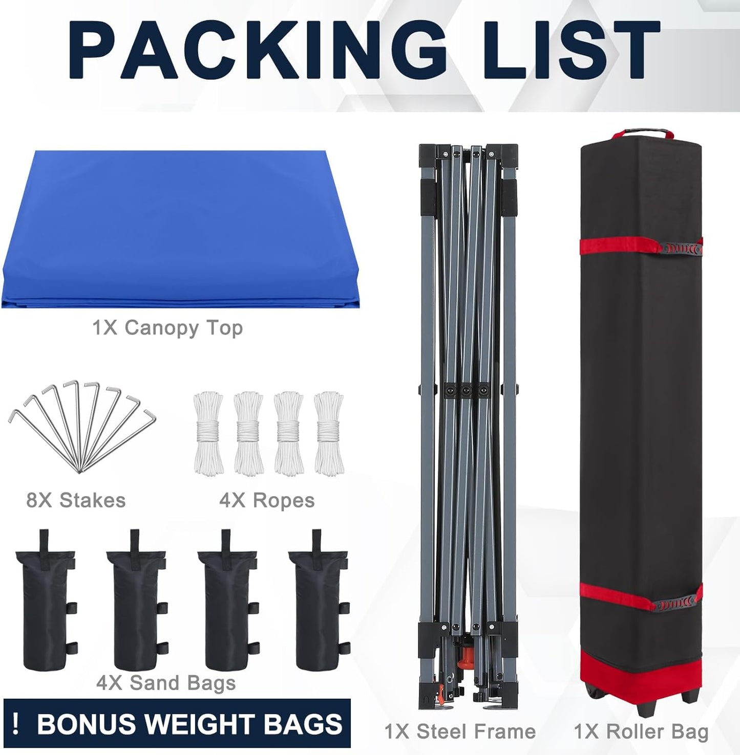 COOSHADE Pop Up Canopy Tent, 10x10 Easy Setup Instant Canopy Sun Shelter Beach Tent, Portable Sports, Blue