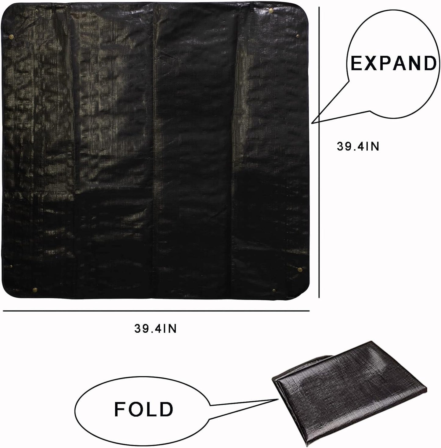 BIUWING 2PCS 39.4" x 39.4" Large Plant Repotting Mat Waterproof Transplanting Mat Indoor Plant Potting Mat Portable Gardening Mat Foldable Garden mat