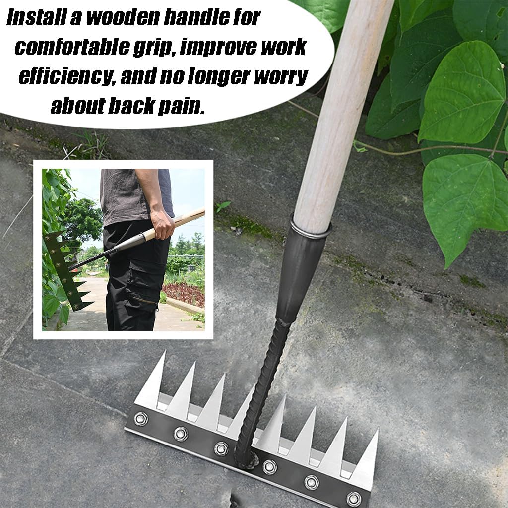 Gardening Hand Weeder Puller Tool, Manual Weeder with Detachable Blade Weeder Puller Tool,High-Carbon Steel Weed Removal Tool for Farm Lawn Garden, 5/6/7/8 Teeth Sizes (5 Teeth)