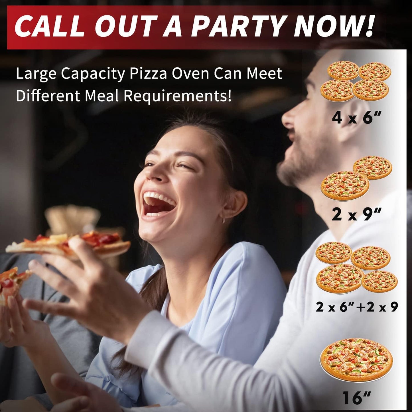 Outdoor Wood Fired Pellet Pizza Oven - 16" Stainless Steel with Carry Bag, Pizza Stone, Cutter, Peel - Red