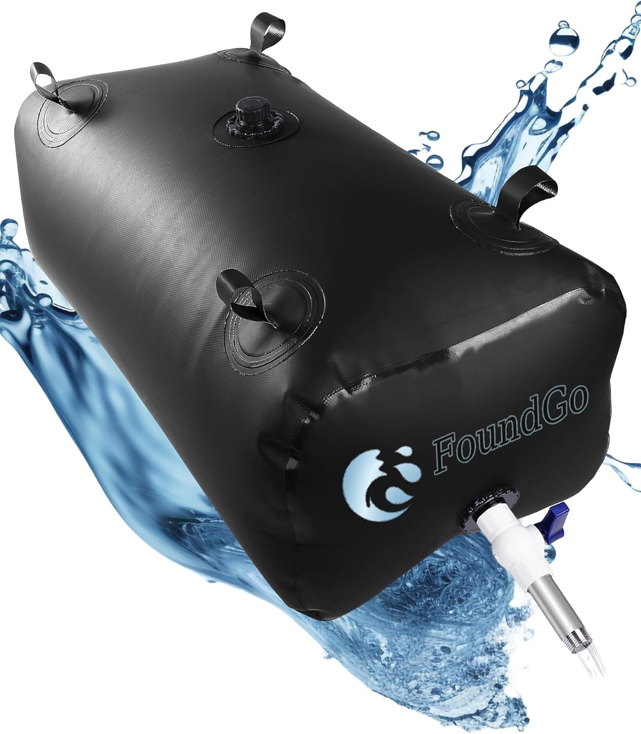 FoundGo Water Storage Bladder Emergency Water Storage Tank, Large Capacity Water Containers, Portable Vinyl Water Storage Barrel for Outdoor/Survival/RV/Garden