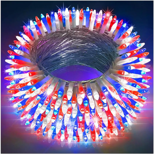 1500LED Christmas Lights Outdoor Use, 470ft 12 Modes Red Blue and White LED String Lights with Timer Dimmable, Waterproof Christmas Tree Lights for Xmas Patio Yard Fence Balcony Garden Decor