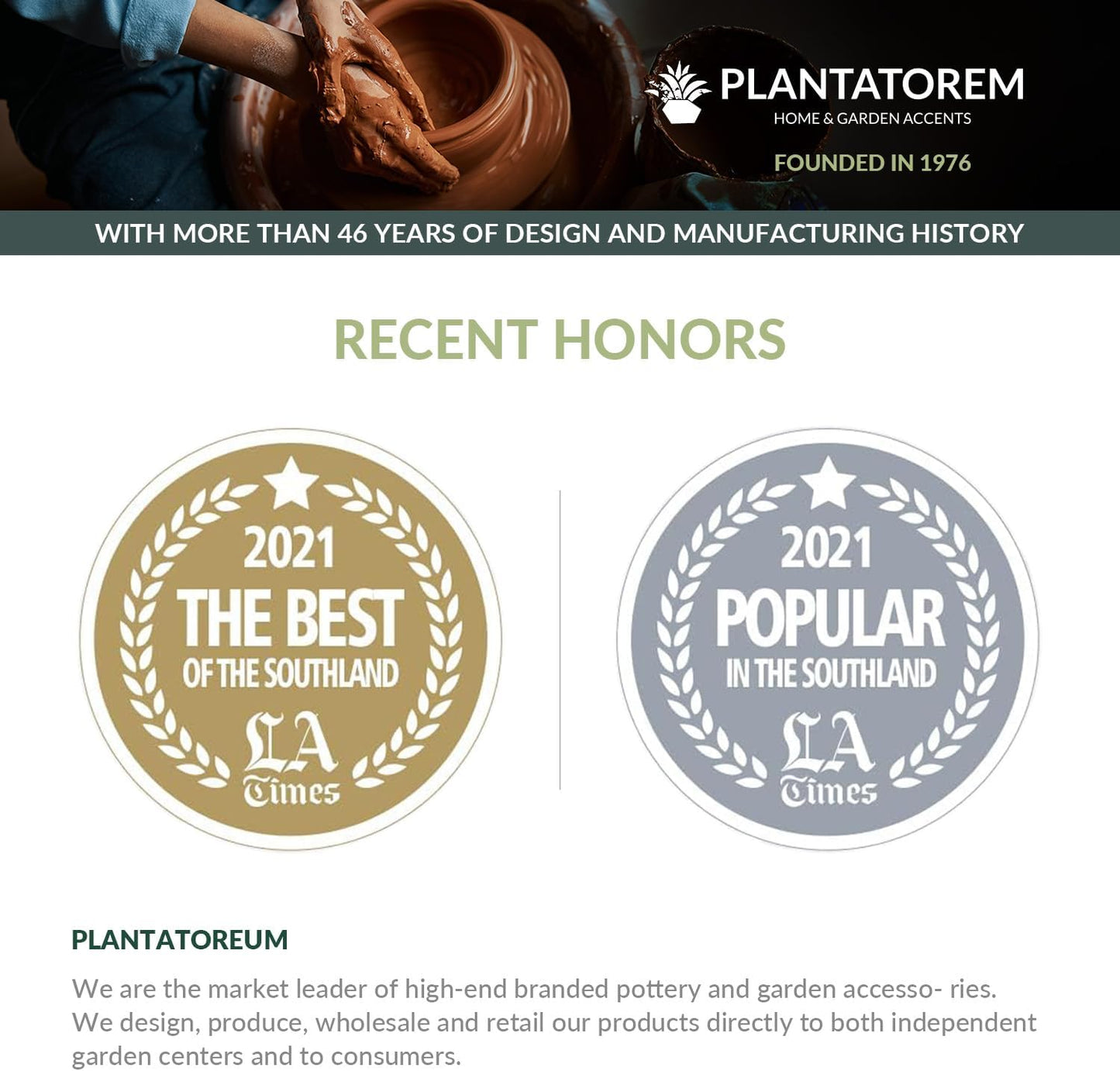 Mid Modern Planter with Detached Saucer (Heather Grey,14.0" D x 12.0" H)