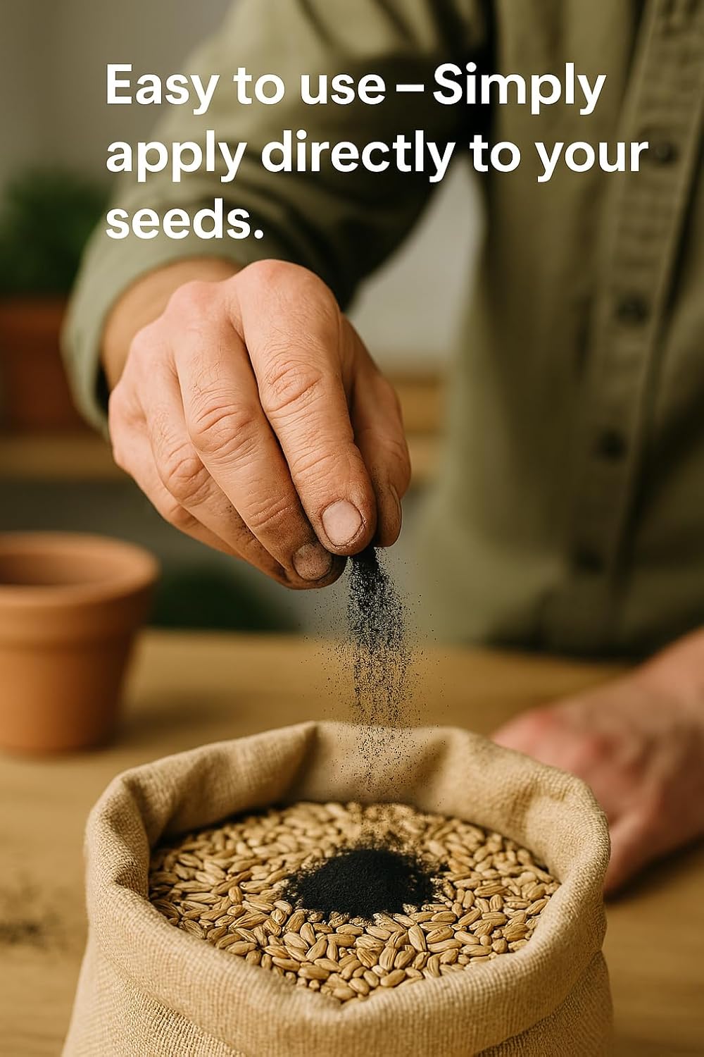 Seed Inoculant - Organic Fertilizer for Soil Health and Strong Germination - Beneficial Microbial Seed Inoculant (8oz)