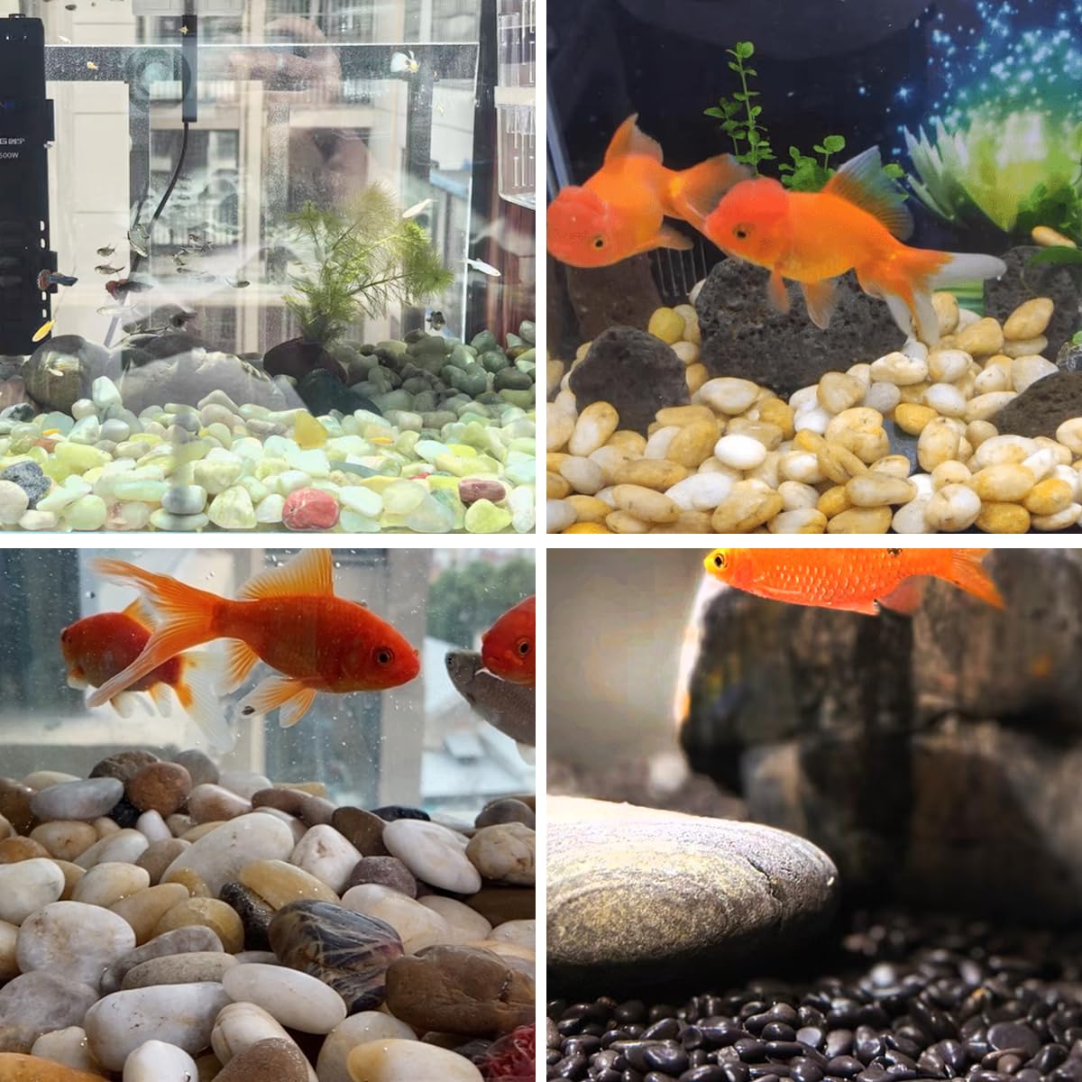 10lbs Yellow River Rocks, 2-3 Inch Natural Pebbles for Indoor Plants, High Polished Decorative Stones Vase Filler Fish Tank Aquariums Landscaping Garden