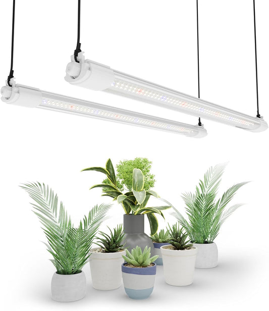 MARS HYDRO VG40, 2ft Grow Lights for Indoor Plants, 5000K Full Spectrum, 2x2 Coverage, IP65 Waterproof Linkable Under Canopy LED Plant Light Strip for Seedling Veg Flower, Plug and Play, 2-Pack 40W