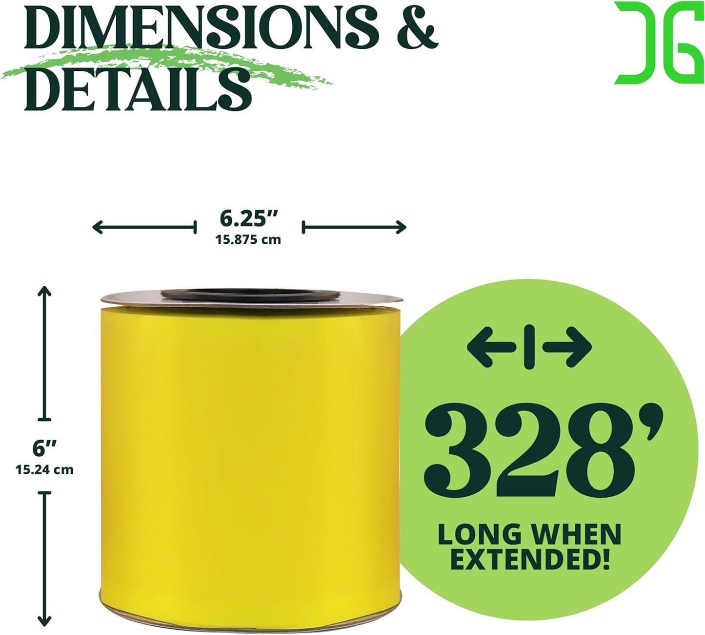 Catchmaster GRO XL AG Roll 4PK, Double Sided Adhesive Fly Tape Strips, Fungus Gnat Sticky Trap for Greenhouse, Garden, Nursery, Pest Control Gardening Supplies, Pet Safe Insect Trap, 328' x 6'' Yellow