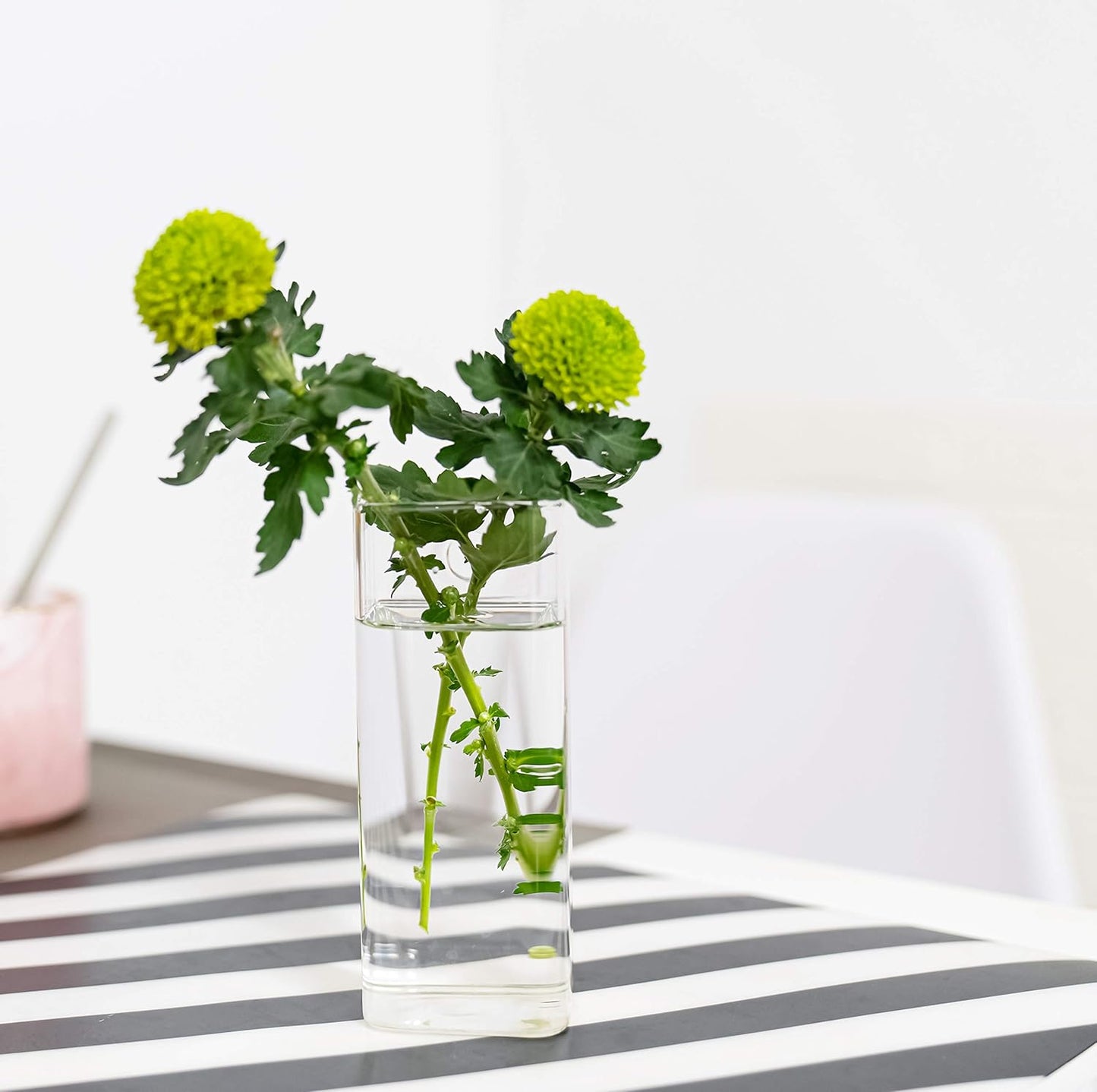 Kingbuy Plant Terrarium Container Propagation Station Square Tube Vase Wall Hanging Glass Planter Indoor Hydroponic Plants Home Office Garden Decor, 4 Pack