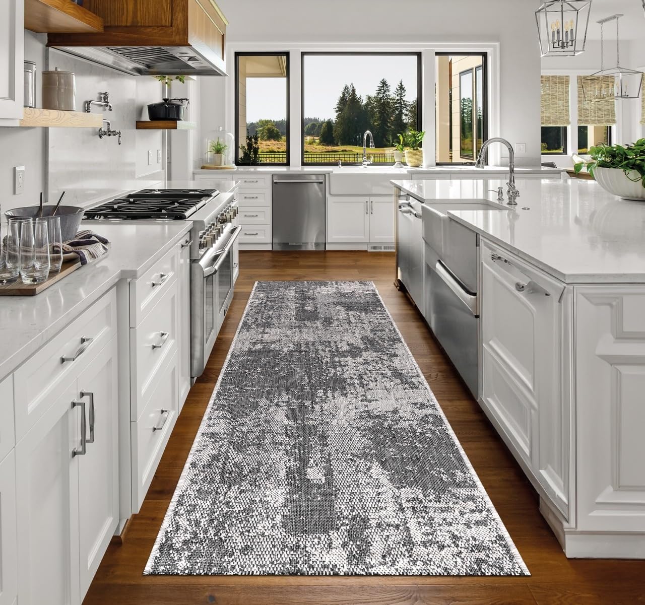 Keen Home Design Terrace Outdoor Runner Rug - 2x10 Washable Indoor/Outdoor Rug for Patio, Kitchen, Balcony, Beach, Garden, Deck and Porch, Size: 2'2"x9'11"