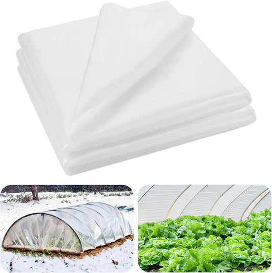 Alphatool Greenhouse Cover Plastic Sheeting - 8 x 24 ft Plant Covers Freeze Protection, Frost Cloths for Outdoor Plants, Clear Floating Row Cover for Outdoors Garden Plants Vegetables Crops