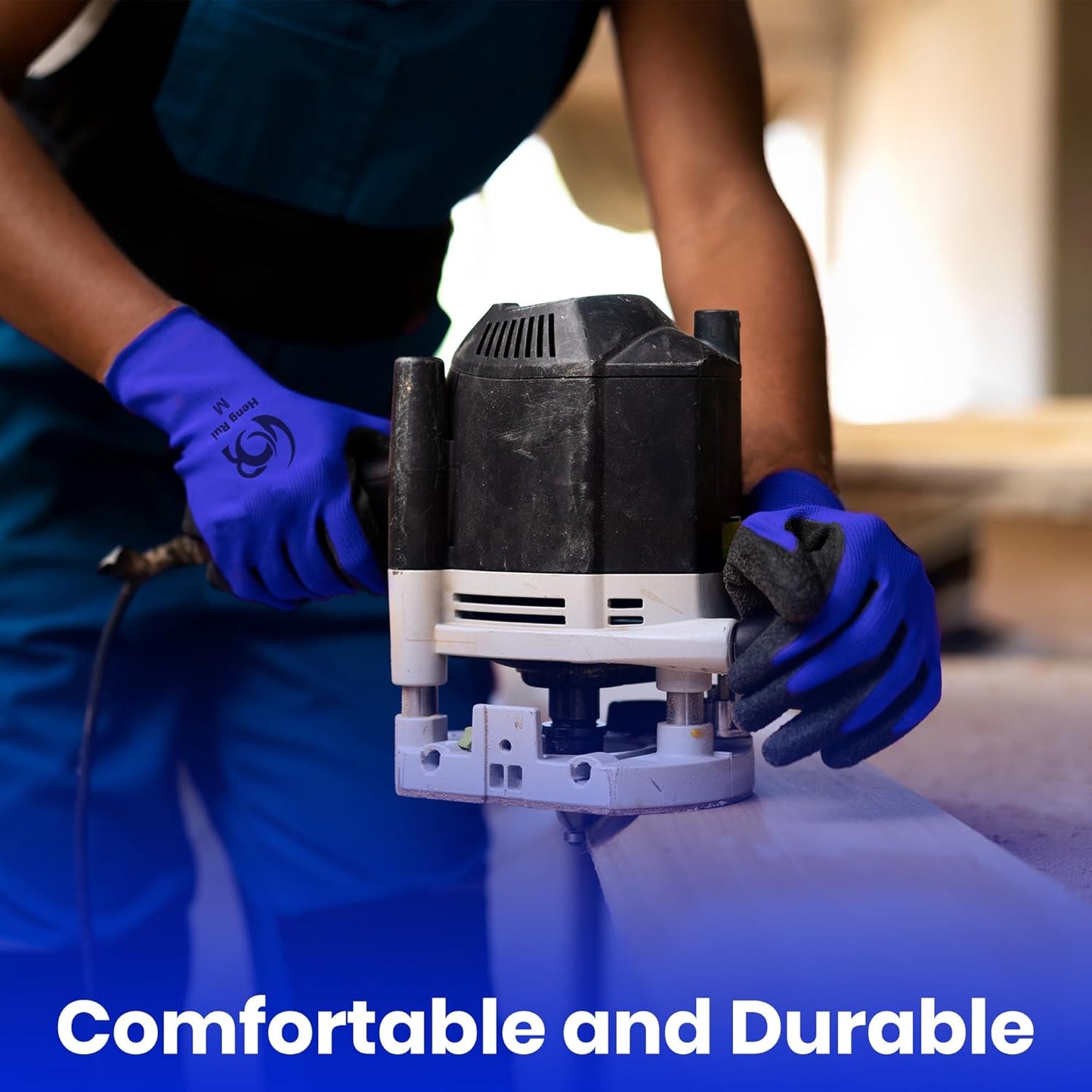 10 OR 20 Pairs Work Gloves–Heavy Duty Rubber Coated Safety Work Gloves–Multipurpose Gloves