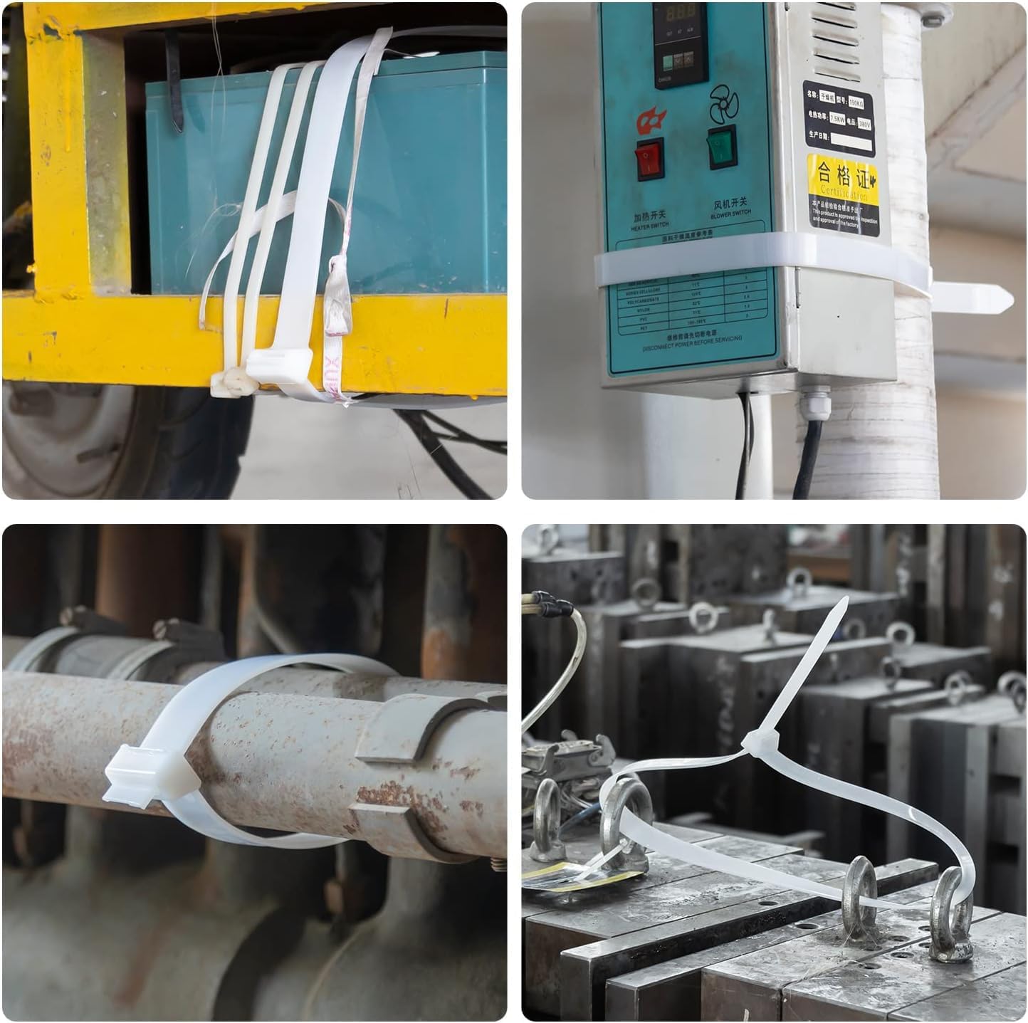 12 inch Yellow Zip Ties Heavy Duty 100 PCS, 250 LBS Ultra Exclusive Strong Plastic Wire Ties, Large Cable Ties Extra Long Tie Wraps, Indoor and Outdoor UV Resistant