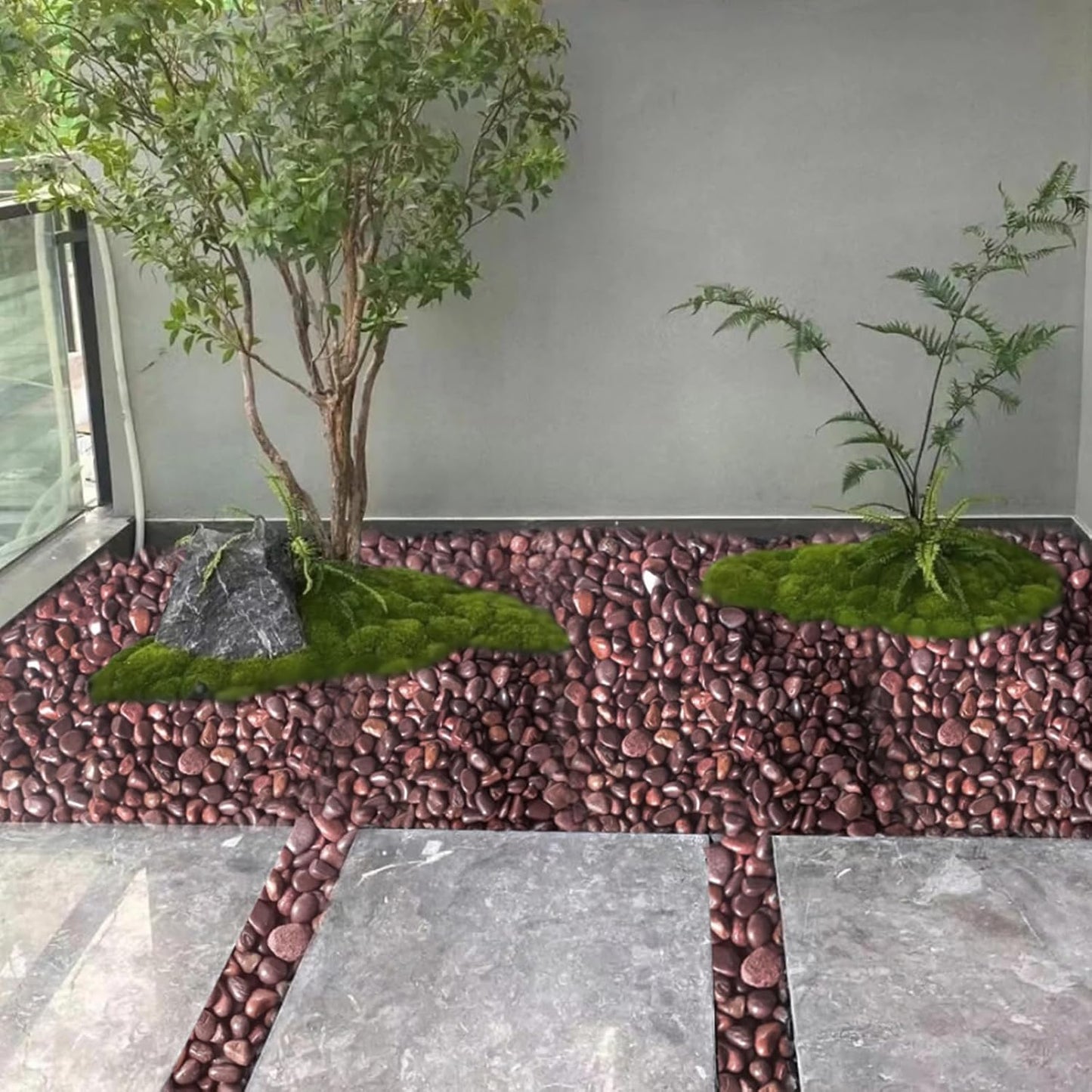 20 lbs Red River Rocks for Garden, 2-3 Inch Polished Pebbles for Indoor Plants, Decorative Rocks Stones for Landscaping, Plants, Vases, Aquariums, Fountains, Pathways and Backyard