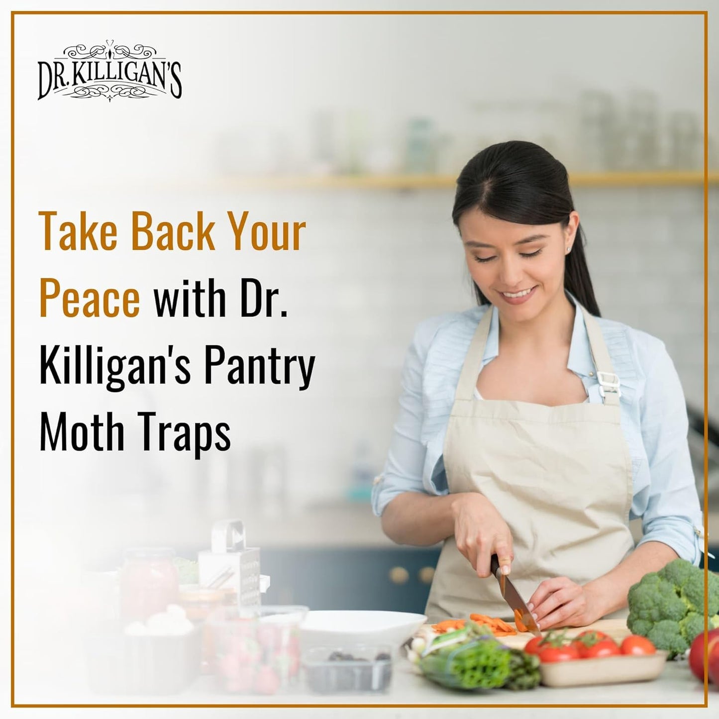 Dr. Killigan's Premium Double Potent Pantry Moth Traps with Pheromones Prime, Sticky Indian Meal Moth Traps for Kitchen, How to Get Rid of Moths in House (6 Pack, Black)
