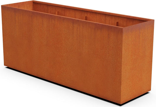 Large Rectangular Planters for Outdoor Plants | 84x24x36 Extra Large Corten Steel Planter Box | Heavy Duty Metal Planter for Commercial and Residential Landscaping & Privacy Screens