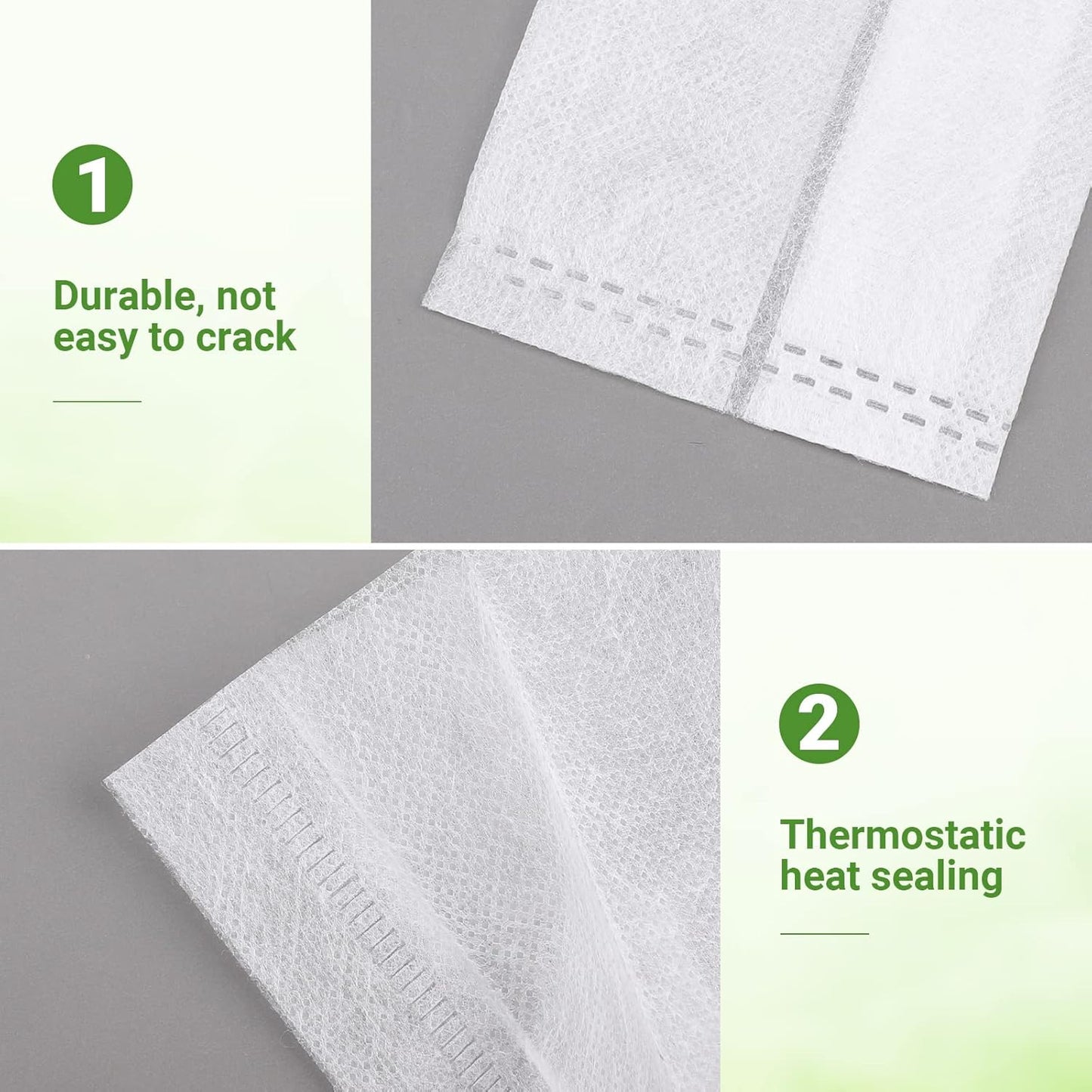 GREANER 100PCS Biodegradable Plant Bags, 5.9x6.3 inches Non Woven Seedling Bags for Planting, Garden Seed Starters Pouchs for Vegetables, Flowers, Indoors and Outdoor Use