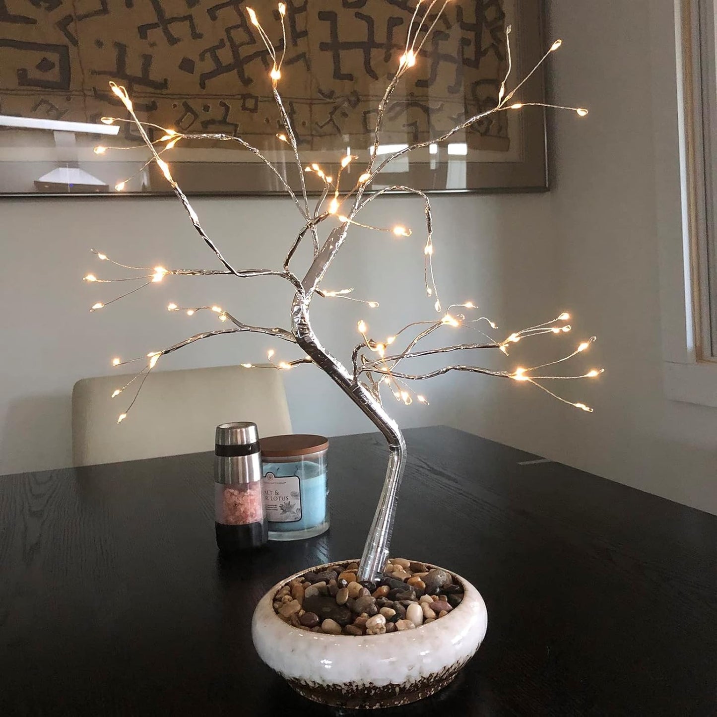 ARTKETTY Succulent Pots, 1 Rectangle Planter + 1 Ceramic Bonsai Pot with Drain Tray, 2 Pack Large Shallow Succulent Planters for Indoor Plants, Round Cactus Flower Plant Pot for Desk Windowsill Decor