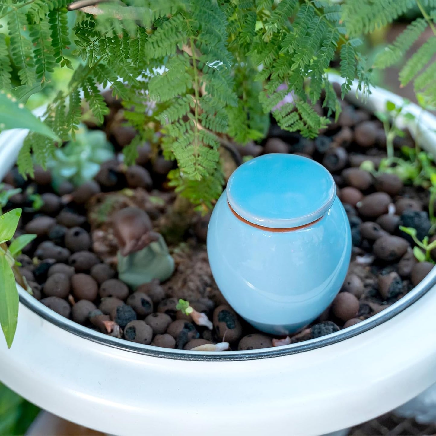 Self-Watering Planter Insert - 2 Pack Automatic Watering System for Indoor and Outdoor Potted Plants - Eco-Friendly Blue & Green Design with 300ml Capacity for Vacation Moisture Control