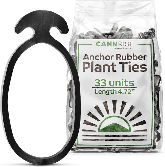 Anchor Rubber Bands for Trellising – 33 Pack of 12 cm/4.72 inches Rubber Bands for Outdoor Plant Support, Climbing Plants, Grape Vines, Trees – UV-Protected, Elastic, Multi-Purpose Use