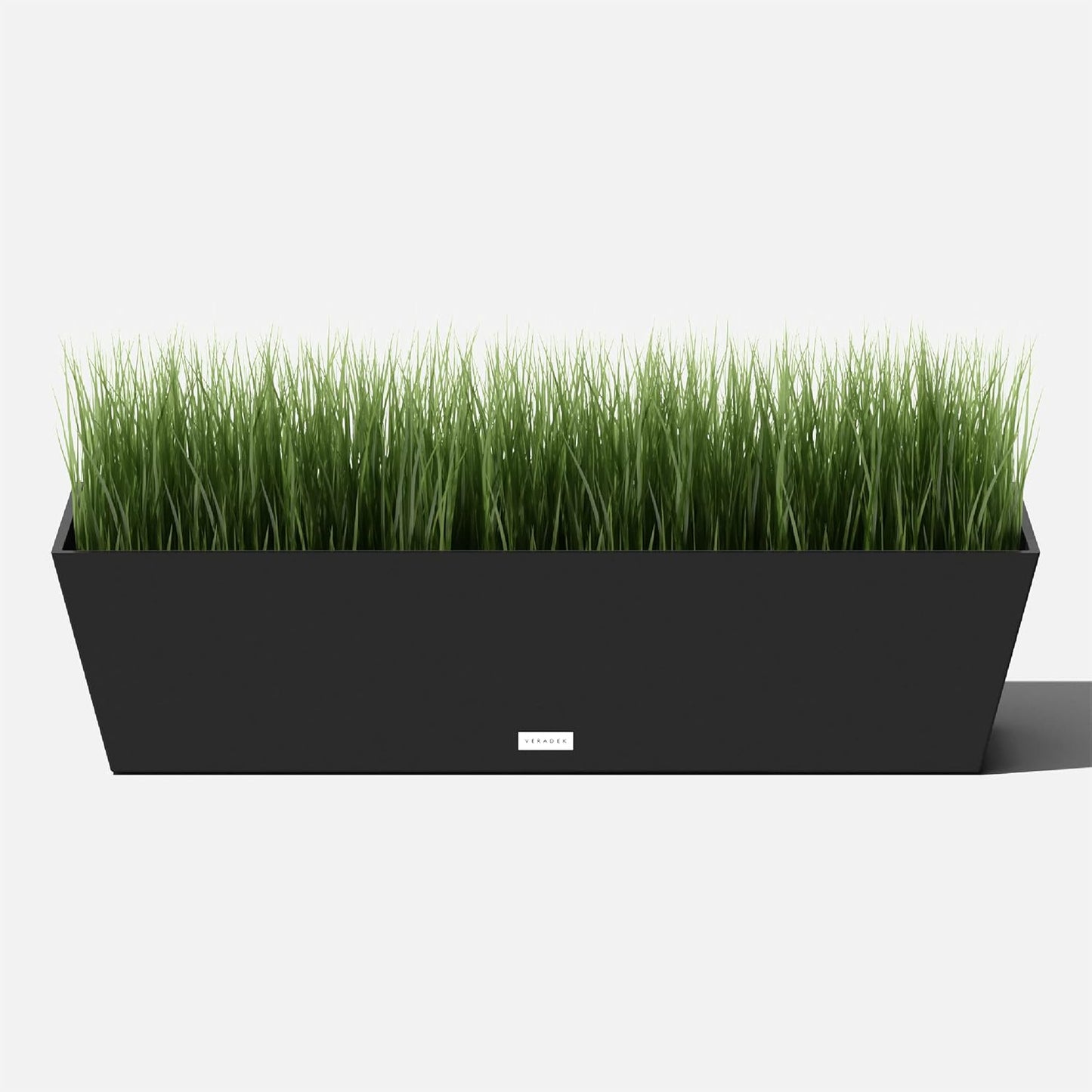 Veradek Pure Series Window Box Planter - Long Rectangular Planter for Indoor or Outdoor Windowsill/Balcony | Durable All-Weather Use with Drainage Holes | Modern Decor for Herbs, Small Plants, Flowers